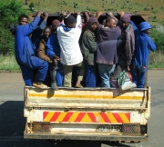 Fahrt zur Arbeit in Südafrika